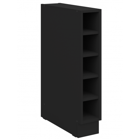 Szafka kuchenna otwarta 15 cm czarna dolna CREMA 15 D OTW BB